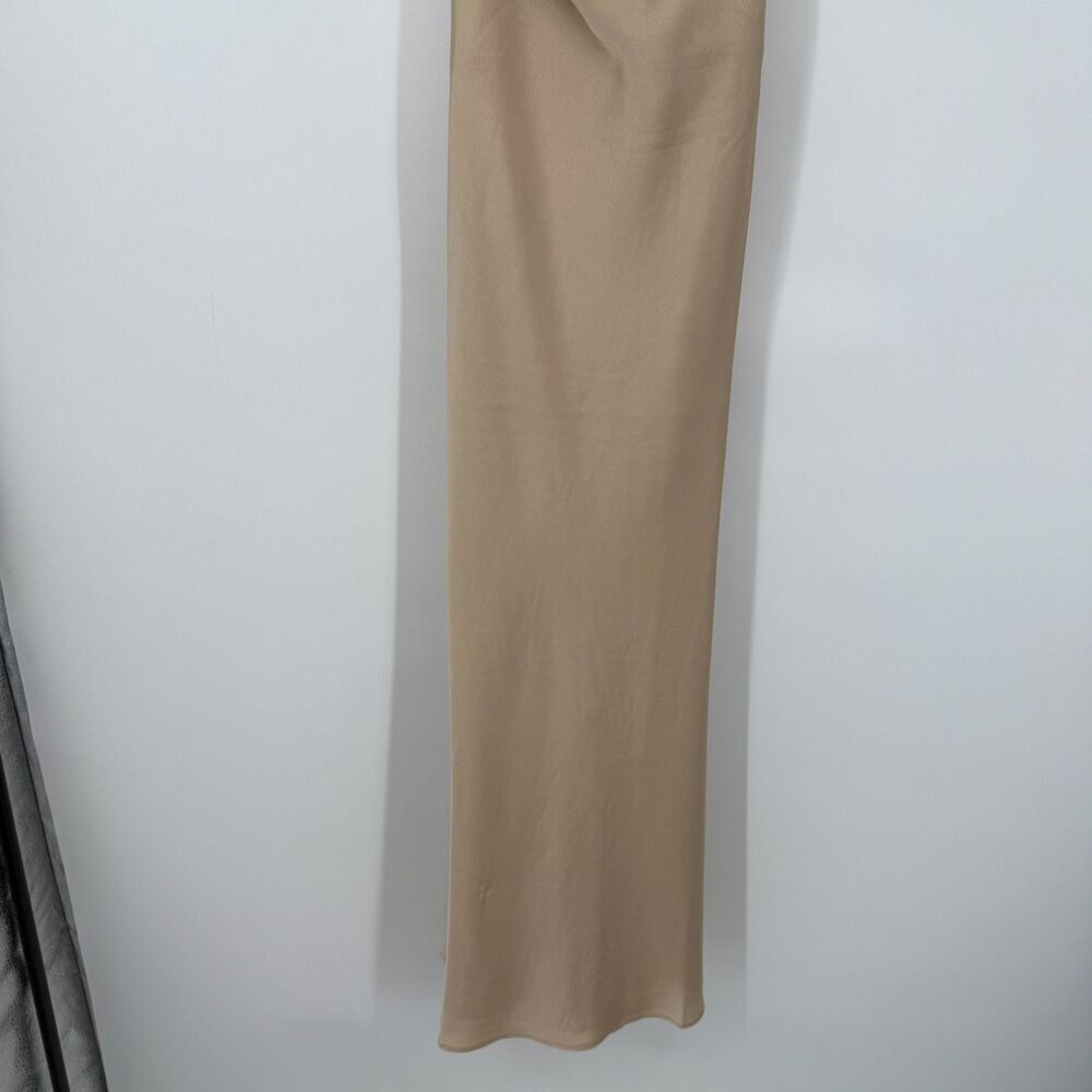 Show Me Your Mumu Verona Satin Dress Champagne Slip Dress Cowl Neck Midi Size M - Picture 4 of 16